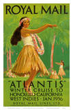 Buy Hawaii Hula, Royal Mail "Atlantis" c.1936 at AllPosters.com