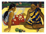 Two Woman of Tahiti. Parau Api (What's New?) 1892