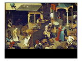 Netherlandish Proverbs. (Detail Bottom Left), 1559