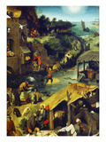 Netherlandish Proverbs (Detail Top Right), 1559