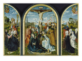 Triptychon Aus Einer Frankfurter Kirche: Kreuzigung (Mitte) Und Stifter
