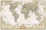 National Geographic - World Executive, Poster Size Map Laminated Poster