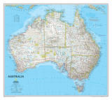 National Geographic - Australia Classic Map Laminated Poster