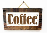 Coffee Vintage Wood Sign