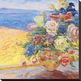 Seaside Blooms II Stretched Canvas Print