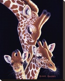A Nudge From Mom Stretched Canvas Print
