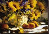 Sunflowers With Purple