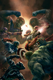 New Avengers #43 Cover: Captain America, Thor and Black Panther