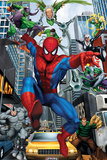 Spider-Man, Doctor Octopus, Green Goblin, Vulture, Black Cat, Electro, Lizard, Rhino and Sandman