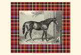 Equestrian Plaid III Art Print