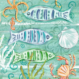 Colorful Sea Life Square I