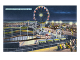 Wildwood, New Jersey - View of Playland at Night