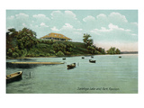 Saratoga Springs, New York - View of Saratoga Lake and Park Pavilion