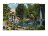 Syracuse, New York - Fountain and Japanese Pergola at Onondaga Park
