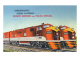 Texas - View of the Frisco Meteor and Texas Special Trains