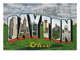 Dayton, Ohio - Large Letter Scenes, Wright Bros. Plane