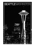 Seattle, Washington - Space Needle and Skyline at Night