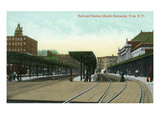 Troy, New York - South Entrance View of Railroad Station