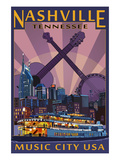 Nashville, Tennessee - Skyline at Night