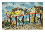 Greetings from South Dakota - Large Letter Scenes
