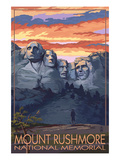 Mount Rushmore National Memorial, South Dakota - Sunset View
