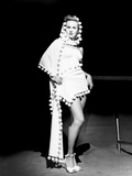 Virginia Mayo Modeling a Hooded Stole Over Strapless One-Piece Bathing Suit, 1948