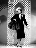 Midnight, Claudette Colbert, in a Black Wool Suit by Irene, 1939
