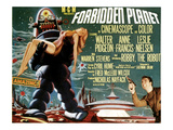 Forbidden Planet, Left: Robby the Robot, Lower Right: Leslie Nielsen, 1956