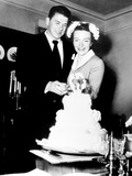 Ronald Reagan, Nancy Reagan Cutting Their Wedding Cake, March 5, 1952