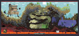 Minecraft Cross-Section Video Game Poster