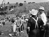 Woodstock, Farmer Max Yasgur Looks On As His Grounds Are Used For Woodstock Festival, 1970