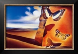 Landscape with Butterflies Framed Art Print
