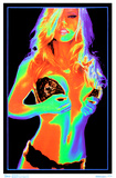 Satio Pin-up Blacklight Poster