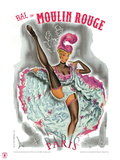 1962 Moulin Rouge cancan rose