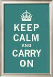 Keep Calm and Carry On Framed Art Print