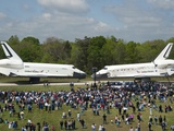 Space Shuttles Enterprise(Left) and Discovery Nose-To-Nose
