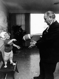 Former President Lyndon Johnson Plays with His Grandson, Lyn Nugent