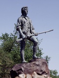 Minute Man Statue on Lexington Battle Green, the Site of the First Battle in the Revolutionary War