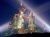The Columbia on Launch Pad Prior to First Launch of 30 Year Space Shuttle Program, Apr 12, 1981