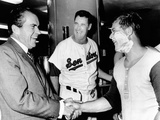 President Richard Nixon Greets Washington Senators Catcher Jim French after their Win over Brewers