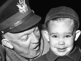 General Dwight Eisenhower with His Three Year Old Grandson, Dwight David Eisenhower II, Nov 5, 1951