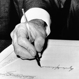President Lyndon Johnson Signing the 1965 Civil Rights Bill, also known as the Voting Rights Act