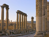 Column Street in Ancient Jerash Ruins, Amman, Jordan