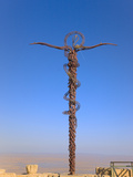 Cross at Moses Memorial Church, Mt Nebo, Overlooking Jordan Valley and Jericho Oasis, Amman, Jordan