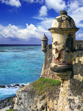 Watchtower, Fort San Felipe Del Morro, San Juan, Puerto Rico, USA, Caribbean