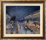 Pissarro: Paris at Night Framed Canvas Print