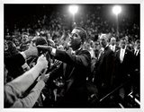 Barack Obama at Campaign Rally Framed Art Print