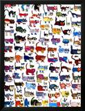 100 Cats and a Mouse Framed Art Print