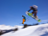 Buy Snowboarder Flying Off Ramp, Whistler Mtn, Whistler Blackcomb Ski Resort, British Columbia, Canada at AllPosters.com