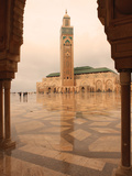 Hassan II Mosque Through Archway, Casablanca, Morocco, North Africa, Africa